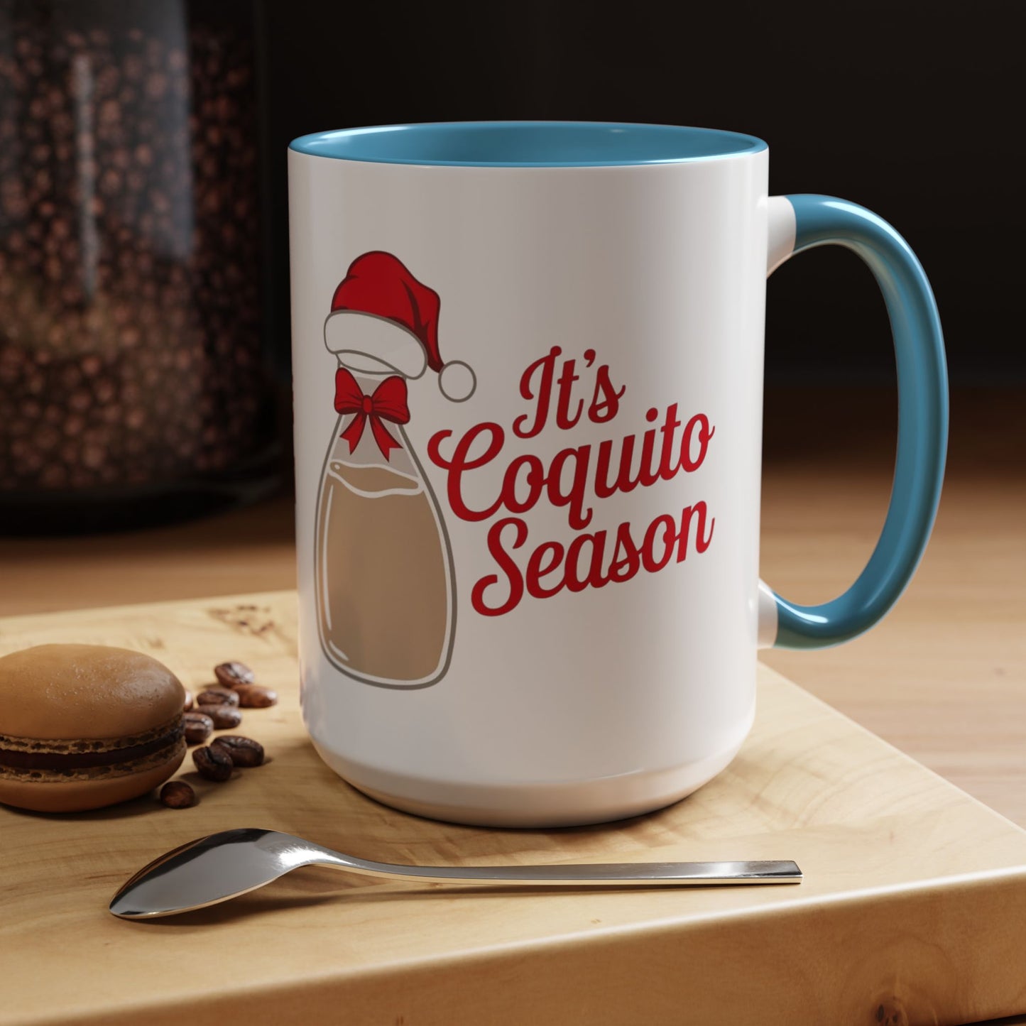 Herencia de Puerto Rico Mug Coquito Season Accent Mug Festive Holiday Coffee Cup