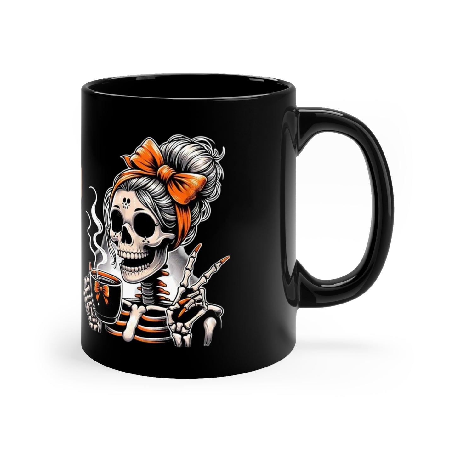 Halloween Skull Coffee Mug, Day of the Dead Cup, Spooky Drinkware, Gothic Home Decor, Gift for Coffee Lovers