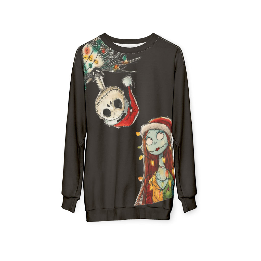 Gothic Christmas Sweatshirt — Festive Jack & Sally Holiday Crewneck cartoon-style Christmas artwork