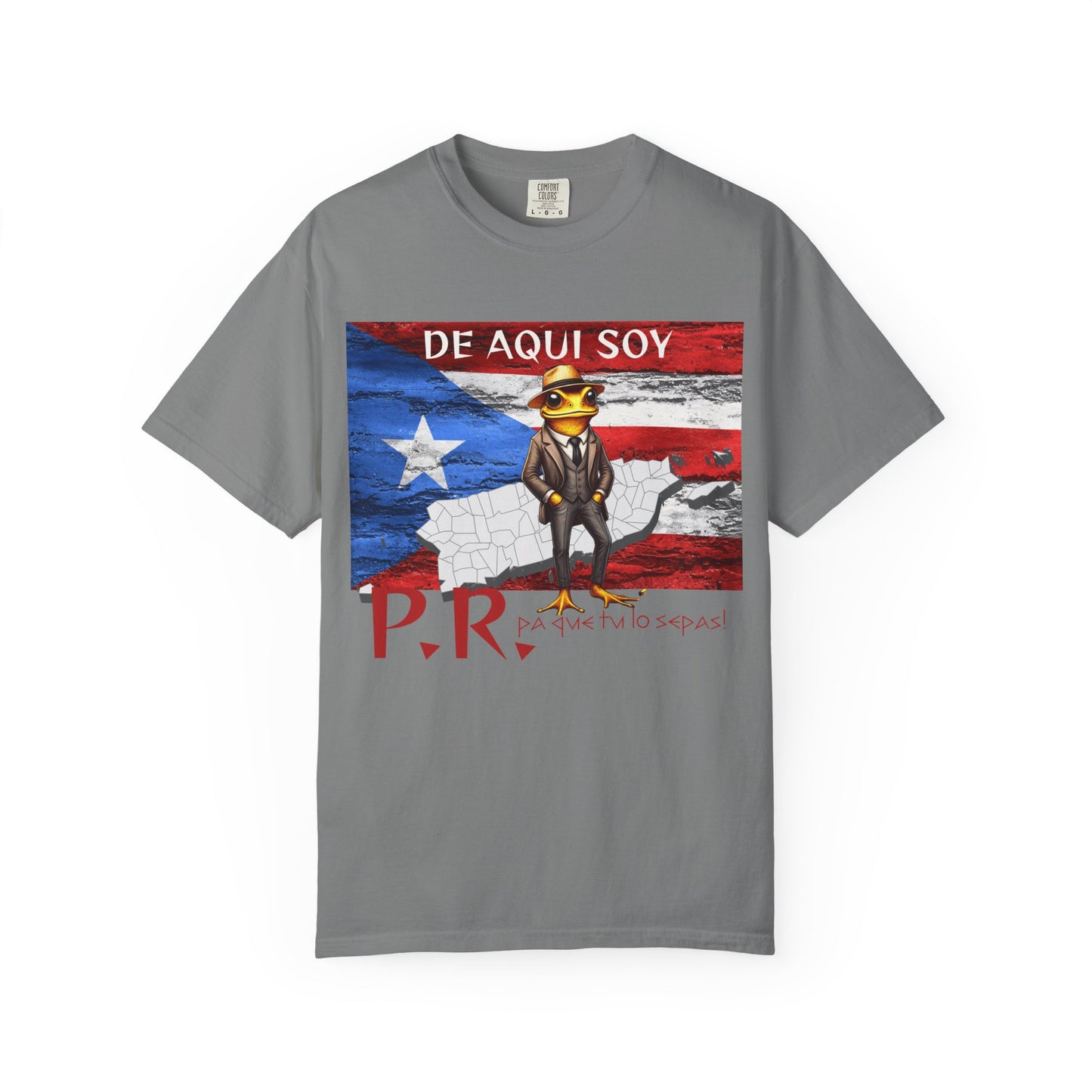 Puerto Rican Pride T-Shirt, Fun Casual Wear, Unisex Garment-Dyed Tee, Perfect for Celebrations, Cultural Identity Shirt
