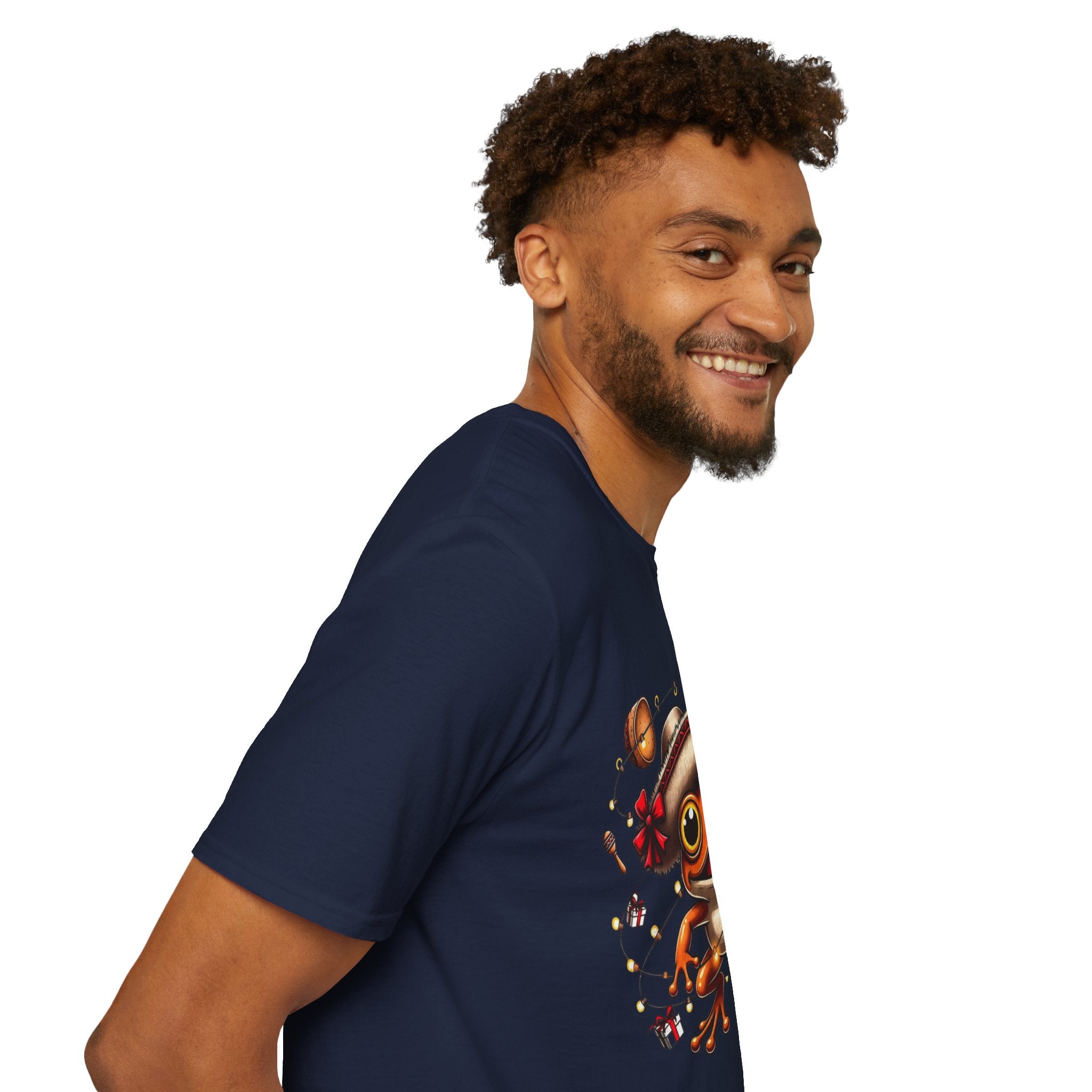 Puerto Rico Frog Holiday T-Shirt  Cute Coquí with Flag Heart (Christmas) Puerto Rico Navidades