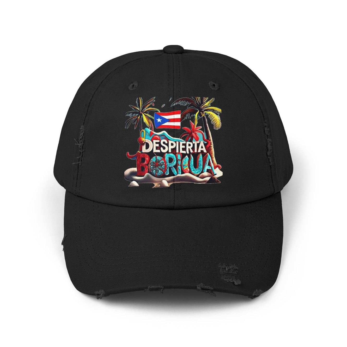 Puerto Rican Snapback Tropical Distressed Cap, Puerto Rican Pride Hat, Summer Accessories, Vacation Gear, Gift for Travelers