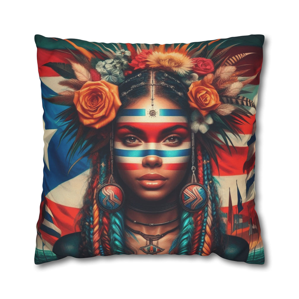 Tribal Goddess Decorative Pillow Puerto Rico Culture Pillow