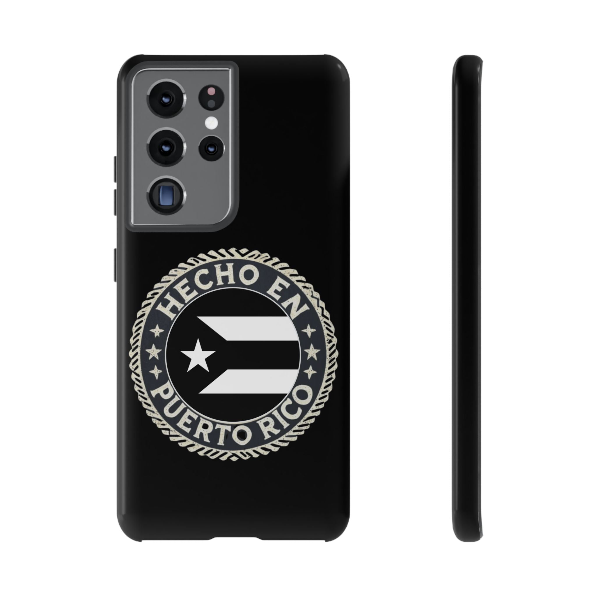 Hecho en Puerto Rico Phone Case  Puerto Rican Flag Emblem Tough Protective Cover