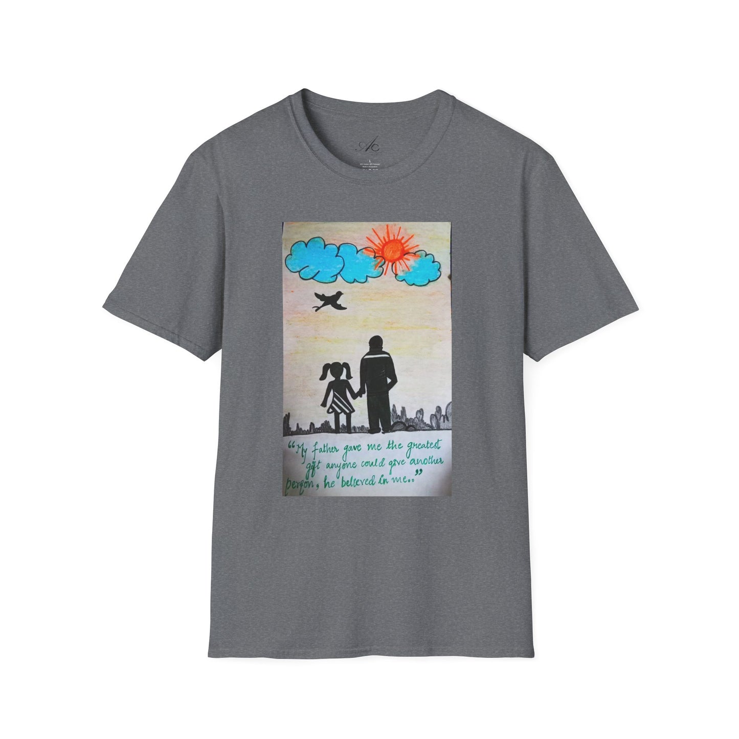 Inspirational Father-Daughter T-Shirt, Unisex Softstyle Tee for Family Bonding, Gift for Dads, Father's Day, Birthday