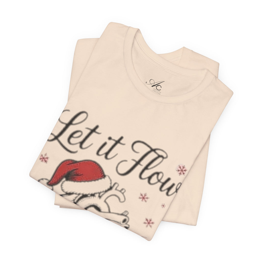 Let It Flow Heart Tee  Christmas Anatomical Heart Shirt