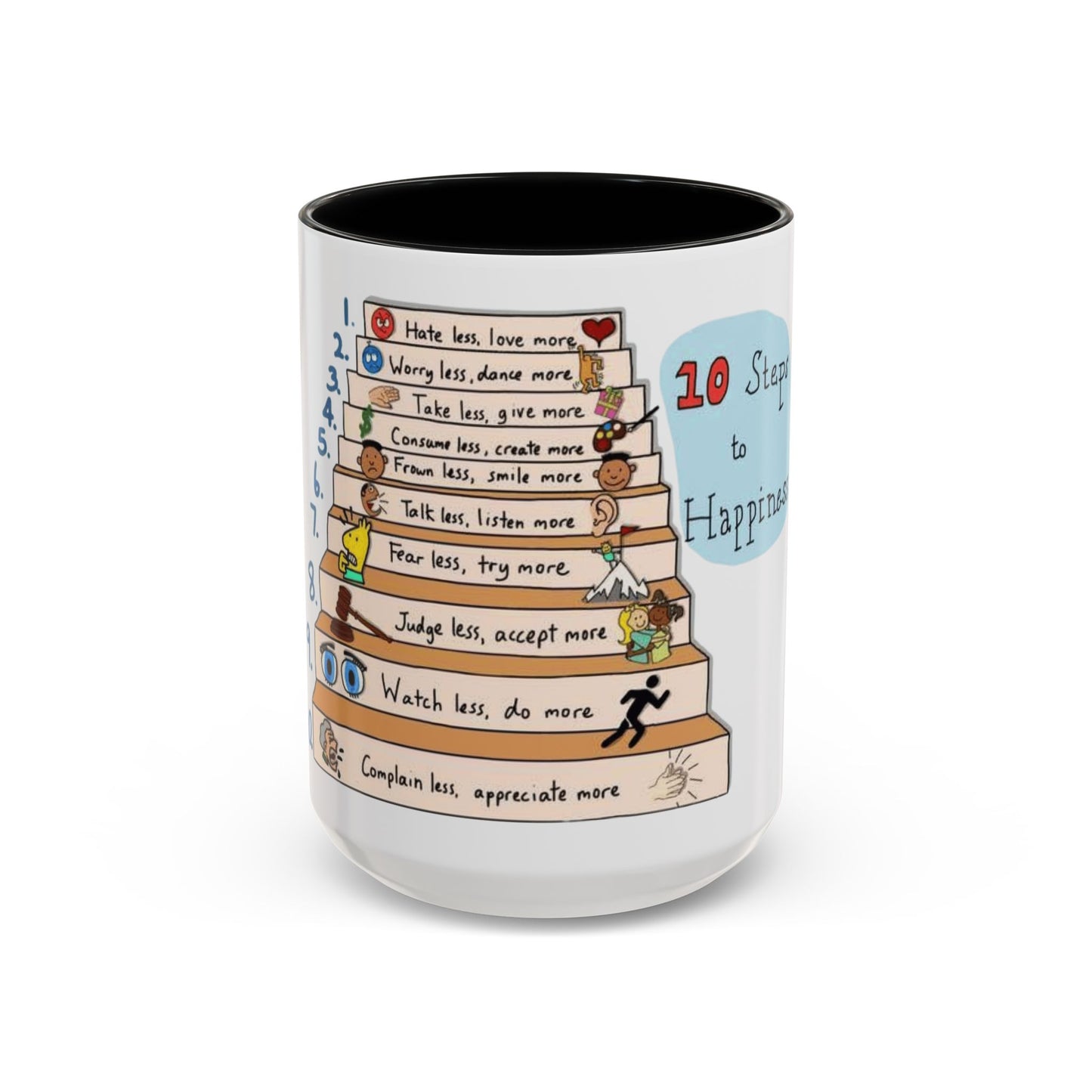 ☕ Start Your Day with Meaning Motivational Gift, Self-Care Mug, Unique Home Decor, Joyful Drinkware