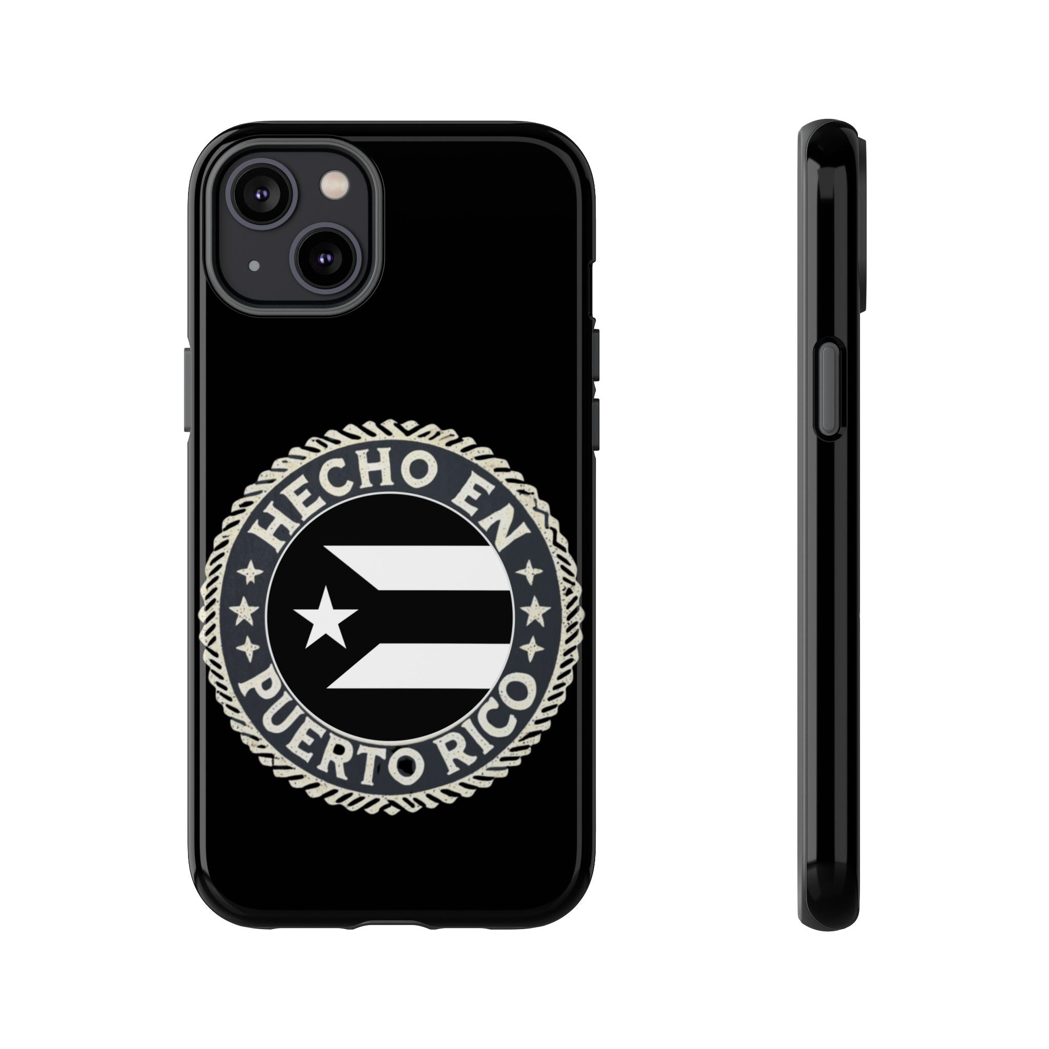 Hecho en Puerto Rico Phone Case  Puerto Rican Flag Emblem Tough Protective Cover