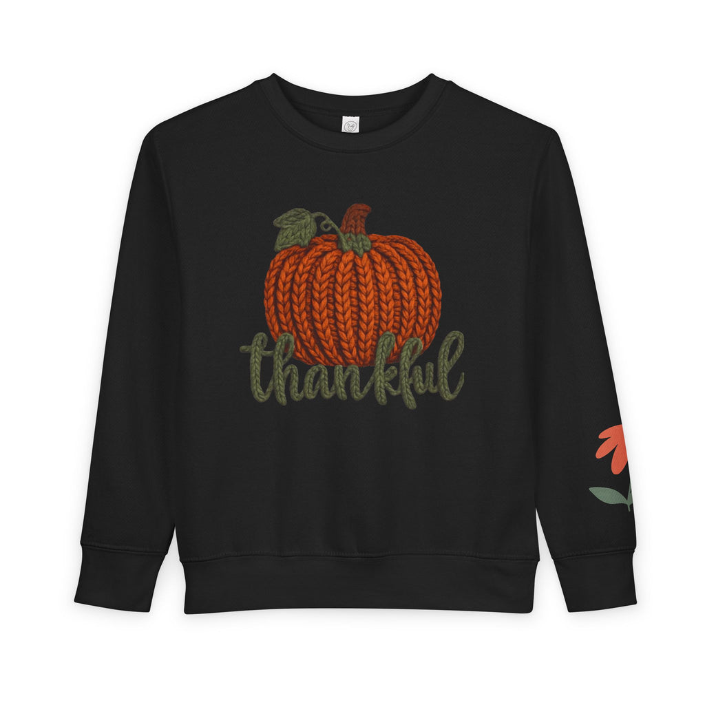 Toddler Sweatshirt  "Thankful" Pumpkin Fall Pullover