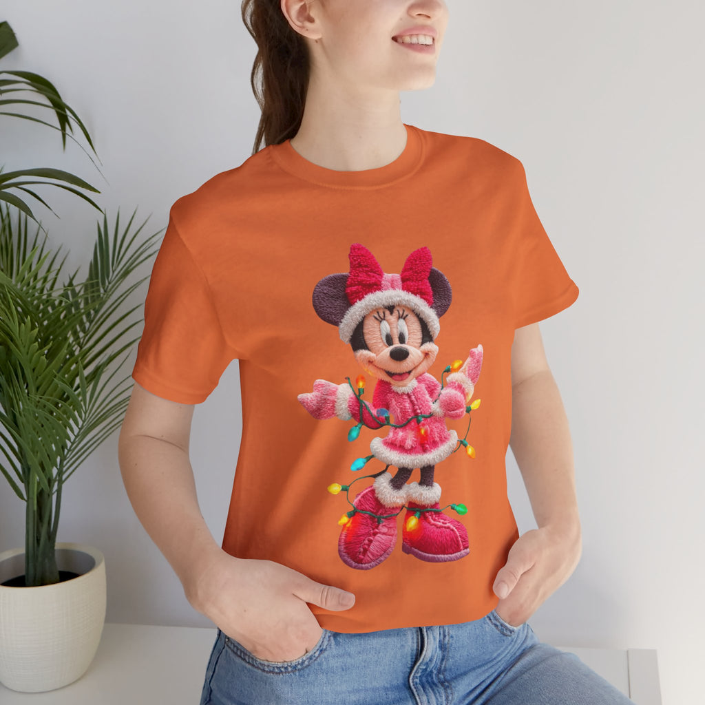 Minnie Mouse Holiday Lights T-Shirt Festive Holiday Designs