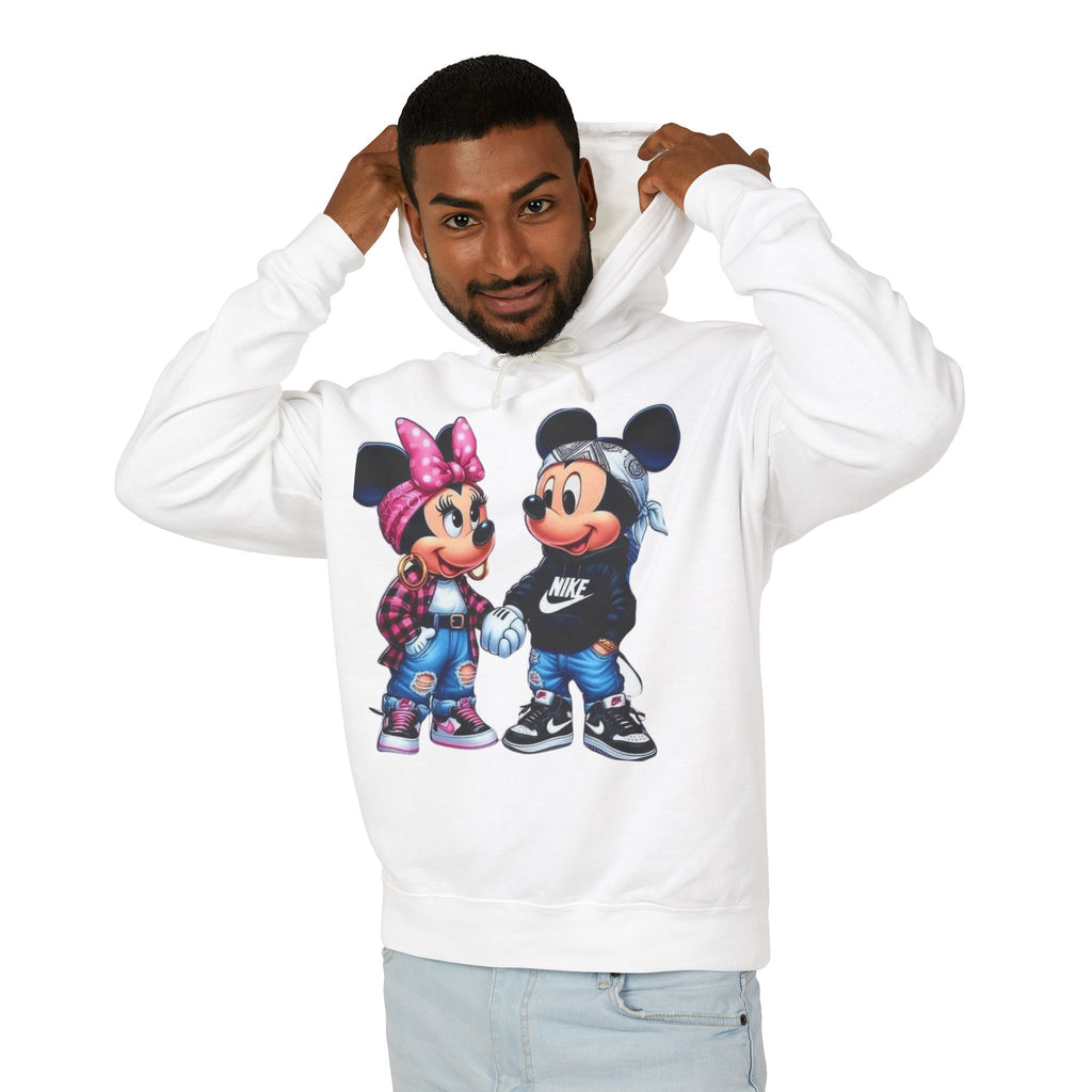 Valentine Cartoon Couple Hoodie  Cute Mickey & Minnie Style Graphic