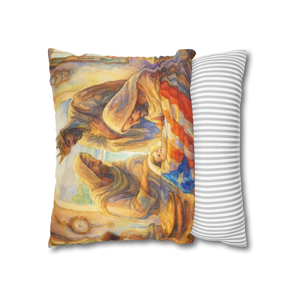 The Tree Kings with  Baby Jesus Decorative Pillow los Tres Reyes Magos Puerto Rico Culture Pillow