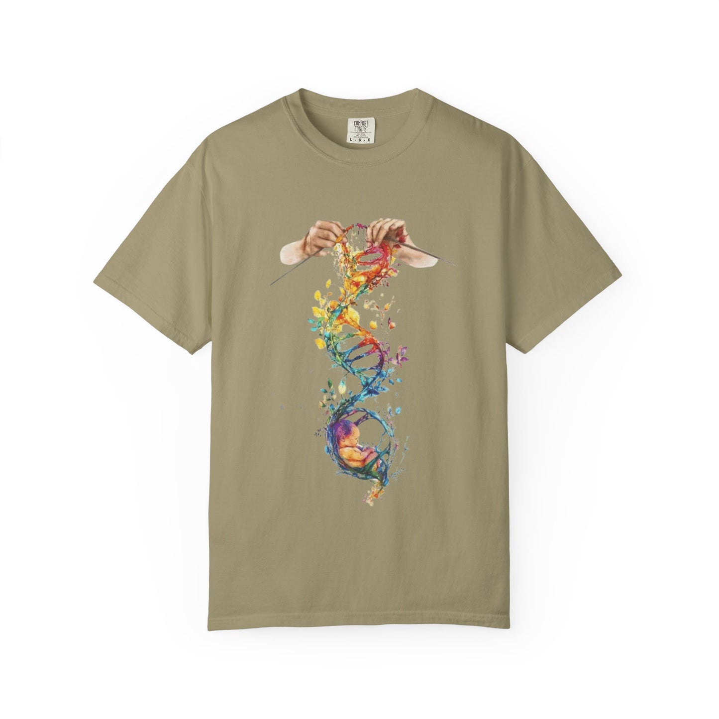 👚 Soft. Stylish. Mom-approved. Order now and gift her something she'll actually wear! Colorful DNA Art Unisex T-shirt, Science Tee, Creative Garment, Gift for Scientists,