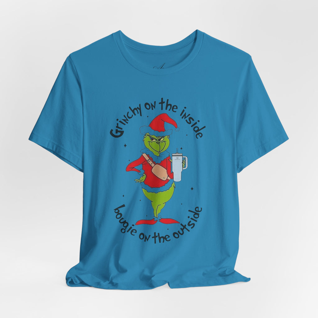 Grinch-Inspired Holiday Tee: 'Grinchy on the Inside, Boogie on the Outside'