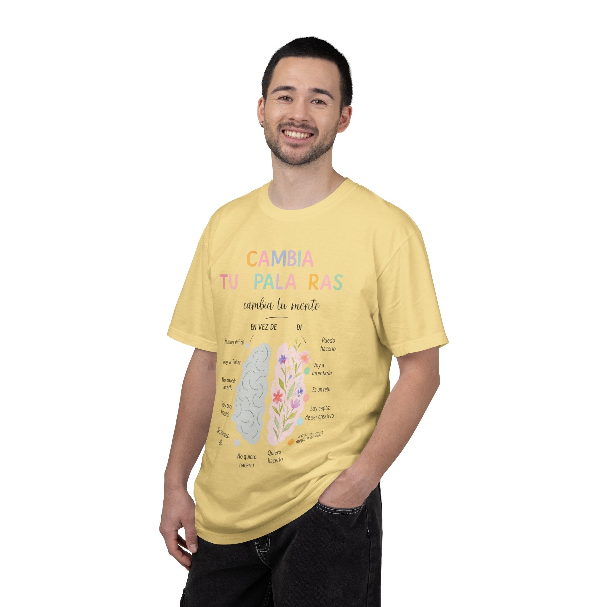 Cambia Tus Palabras Floral Positivity T-Shirt