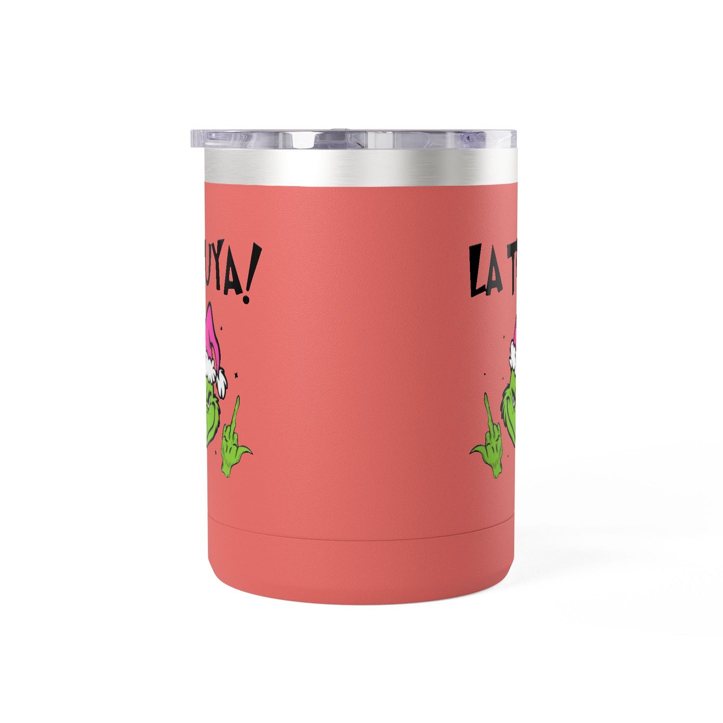 Holiday Grinch Coffee Mug Tumbler - 15oz Vaso / Taza de Acero Inoxidable – Diseño Navideño
