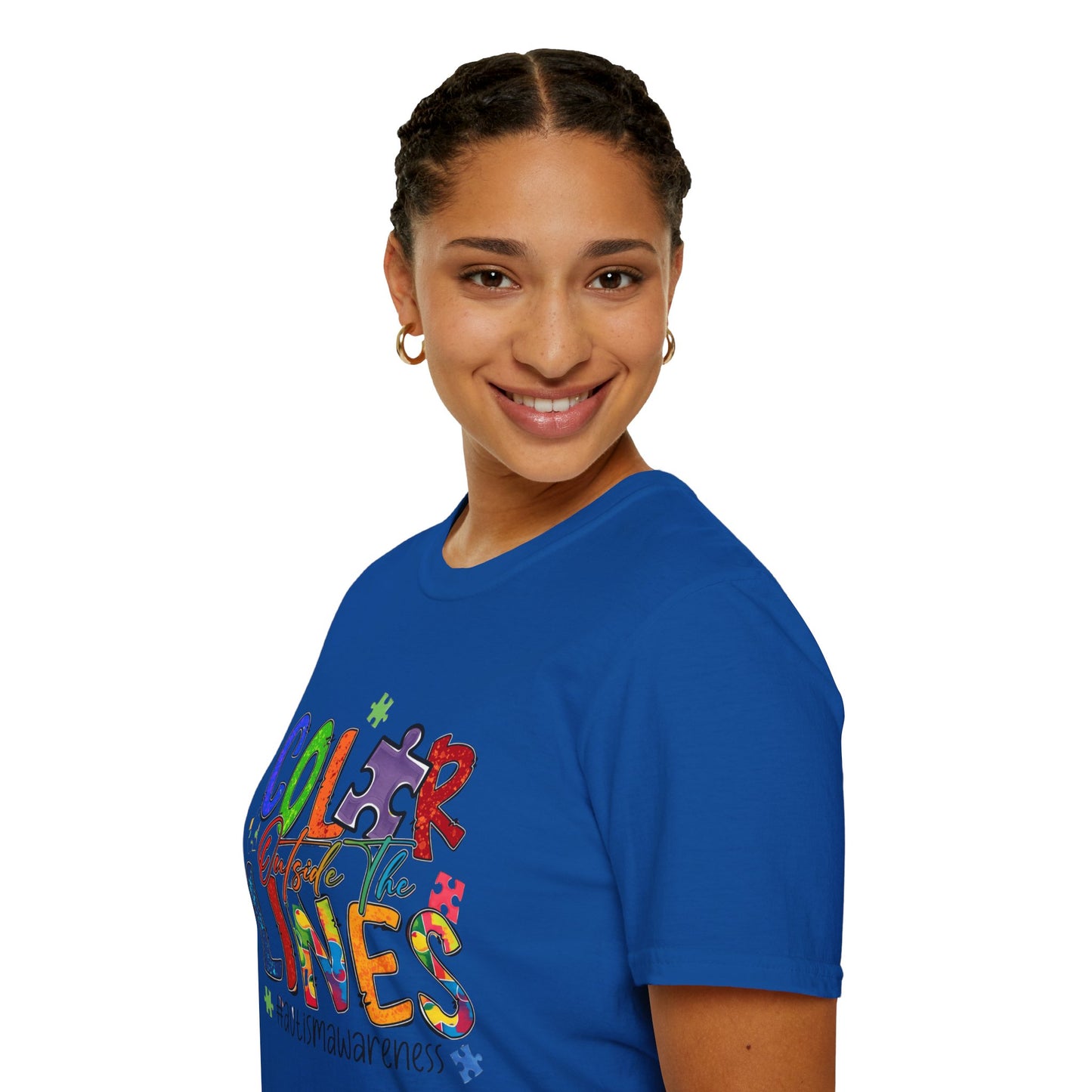 Color Outside the Lines Unisex T-Shirt for Autism Awareness