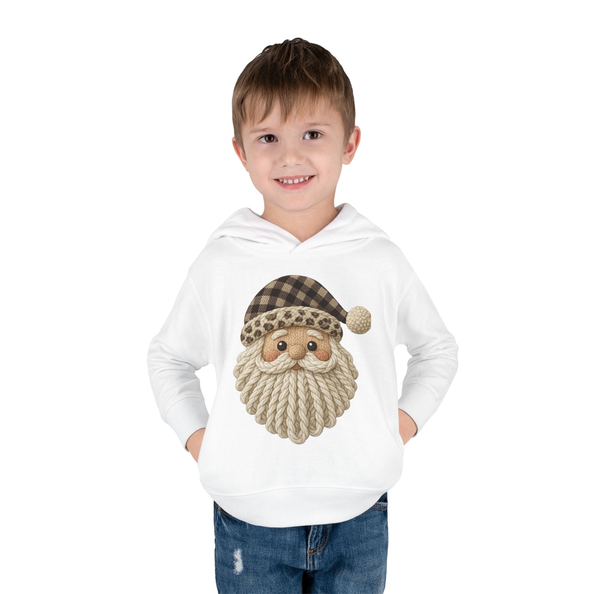 Toddler Hoodie  Cozy Plaid Santa Gnome Pullover