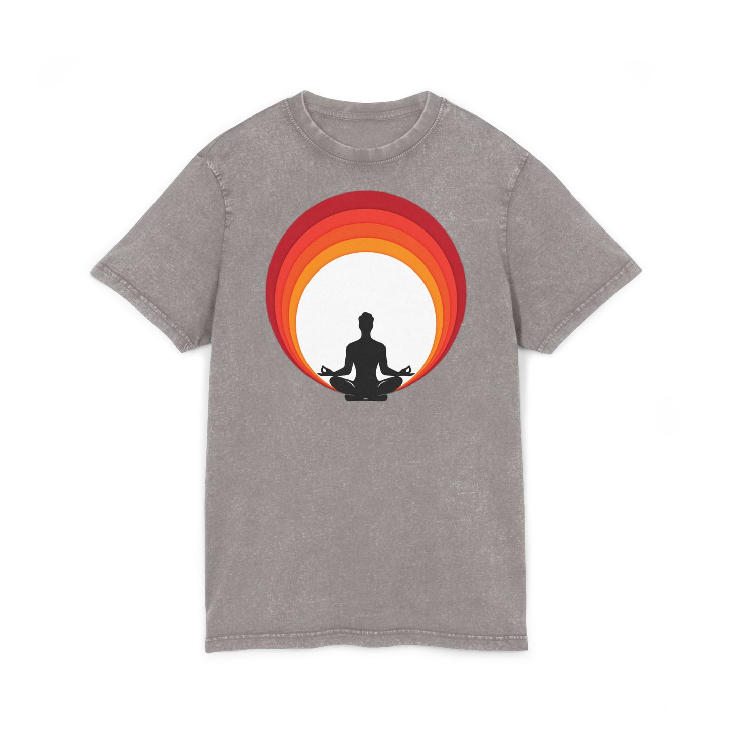 ✨ Let your outfit reflect your inner peace. Meditation Acid Washed Tee, Vintage Yoga Shirt, Relaxation Apparel, Gift for Mindfulness, Bohemian T-Shirt