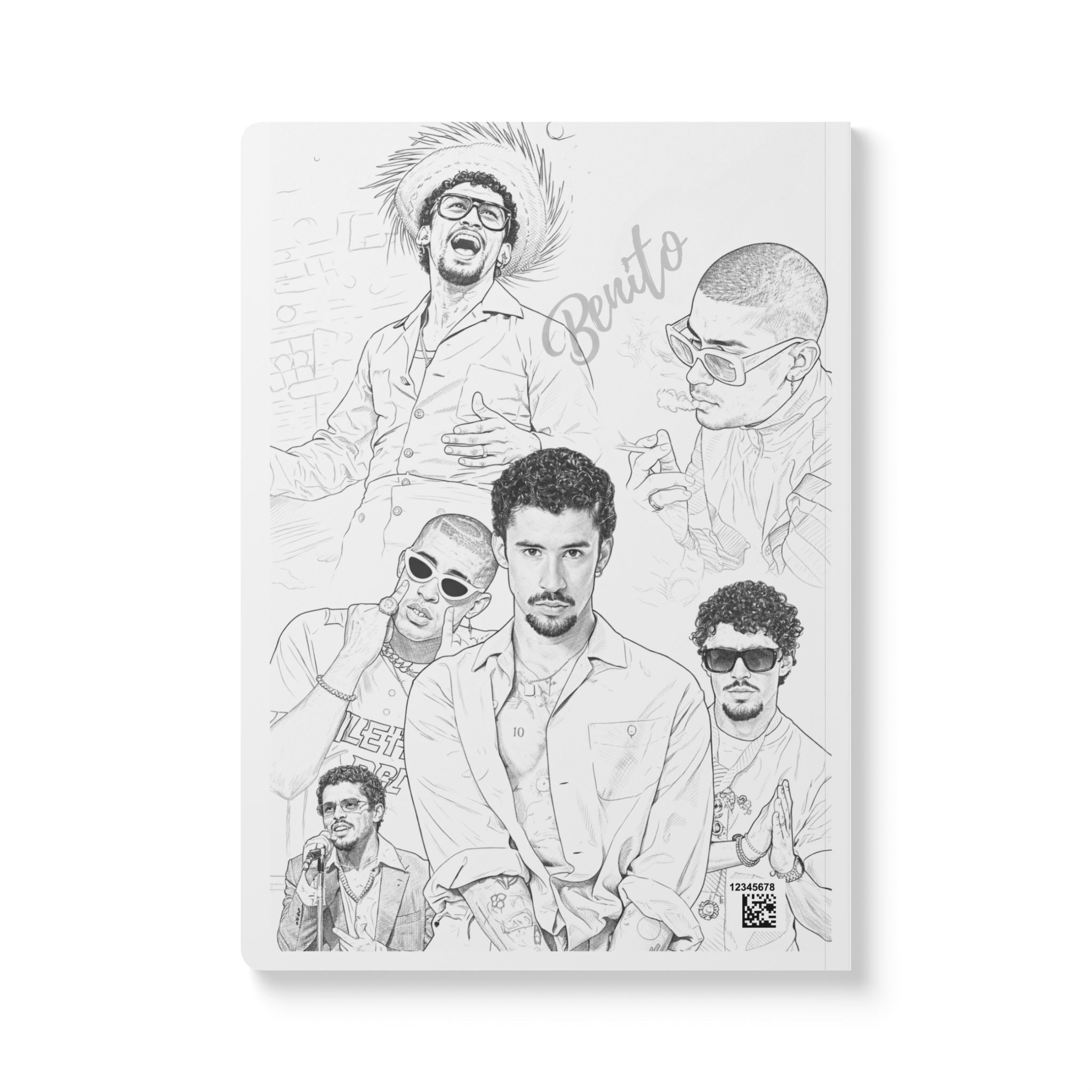Benito notebook — Latino Popstar Coloring Book & Illustrated Journal