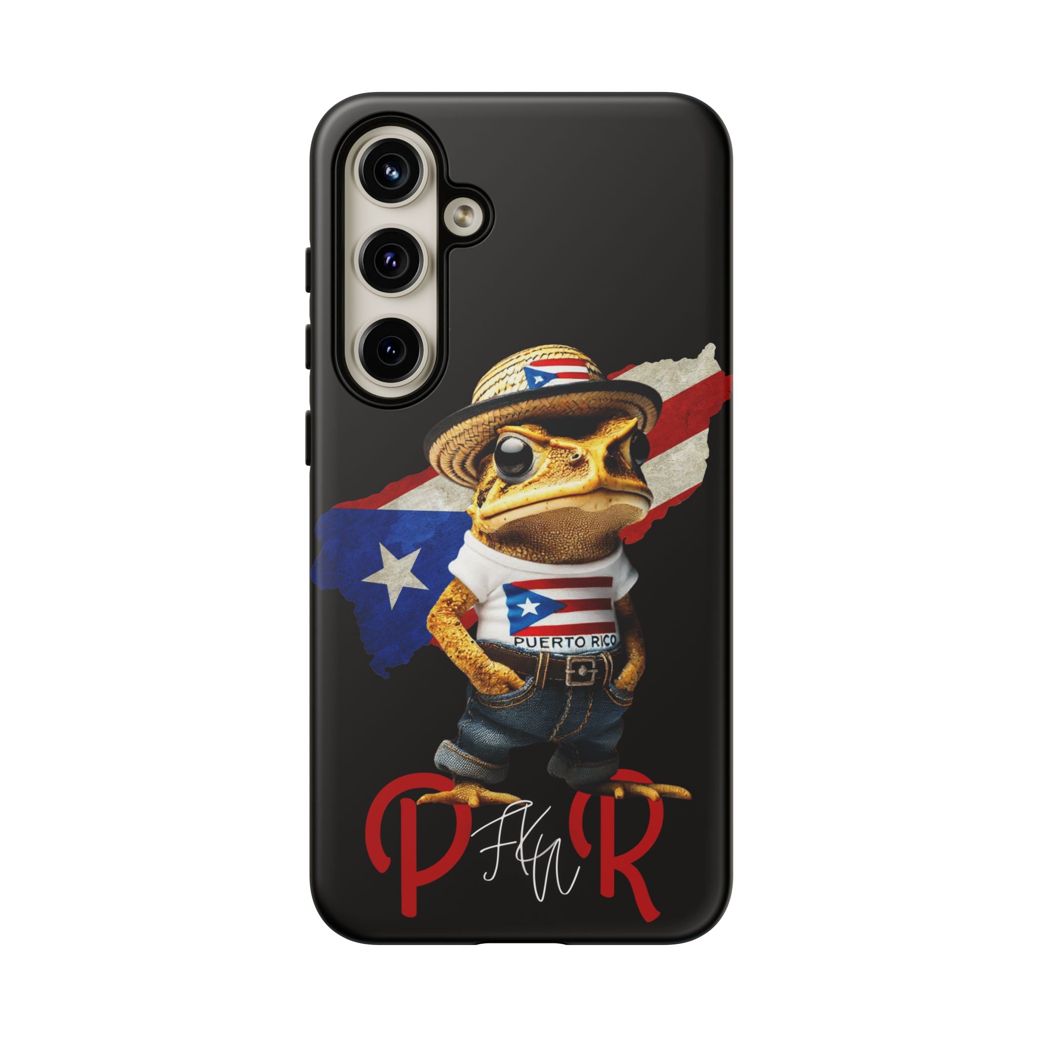Puerto Rican Frog Tough Phone Case  Puerto Rico Flag Patriotic Protective Case