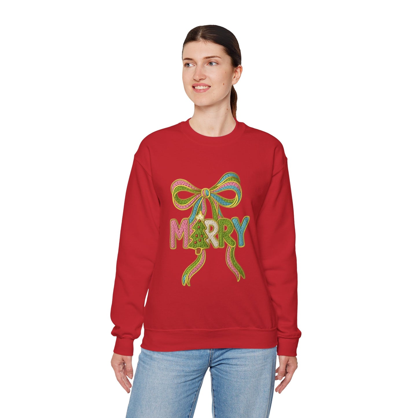 Festive Holiday Designs and Quotes Candy Christmas Tree Sweatshirt — Holiday Candyland Crewneck