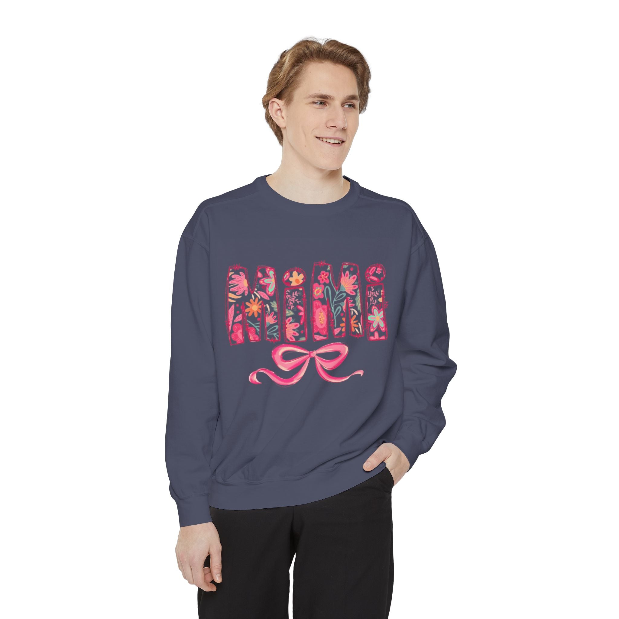 Mama Floral Sweatshirt  Pink Floral 'MAMA' Design with Bow