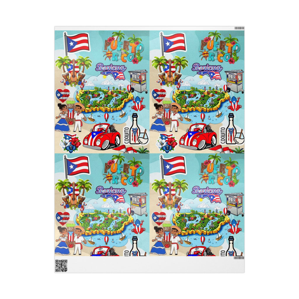 Puerto Rico Wrapping Paper – Cultural Gift Wrap | Boricua Heritage Design | Holiday & Celebration Gift Packaging