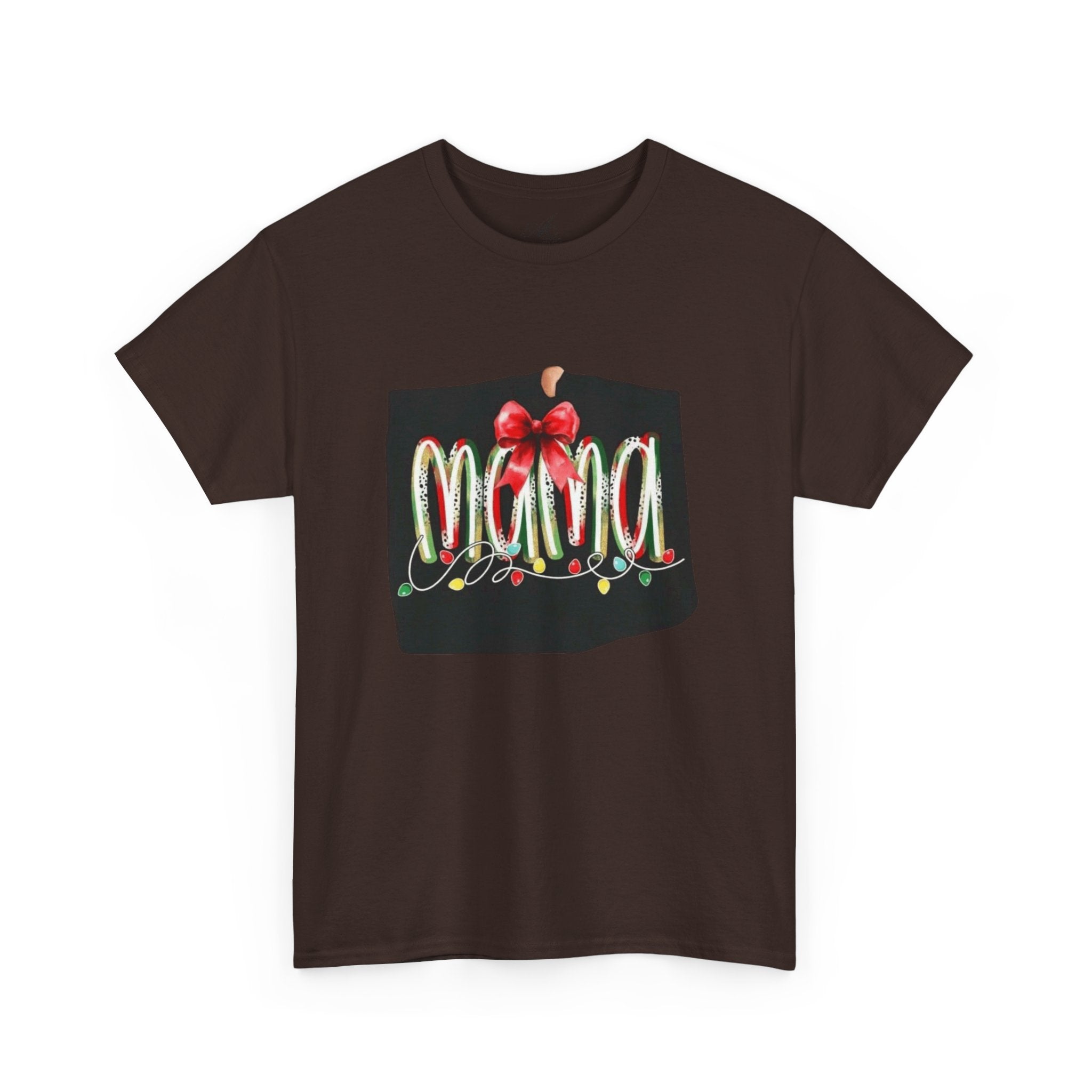 Festive Mama Tee, Cozy Holiday Shirt, Gift for Mom, Christmas T-Shirt, Unisex Cotton Tee