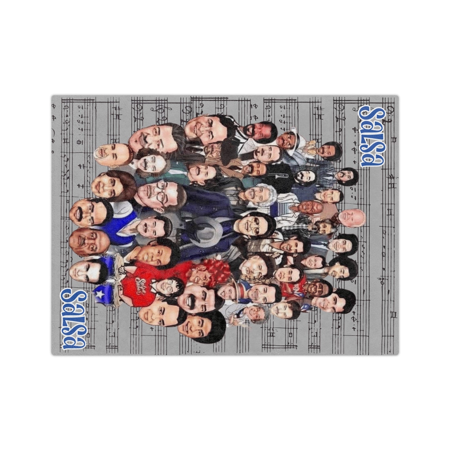 Wrap Yourself in Rhythm & Sabor Salsa Music Velveteen Microfiber Blanket | Cozy Throw for Music Lovers, Home Decor, Gifts, Jazz Nights, Chill Vibes