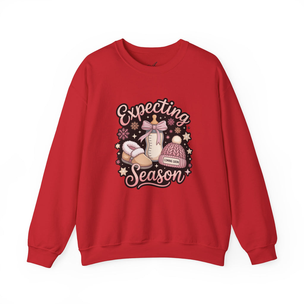 Expecting Season Sweatshirt  Cute Pregnancy Announcement Pullover Cartoon Christmas T-shirts and Sweaters