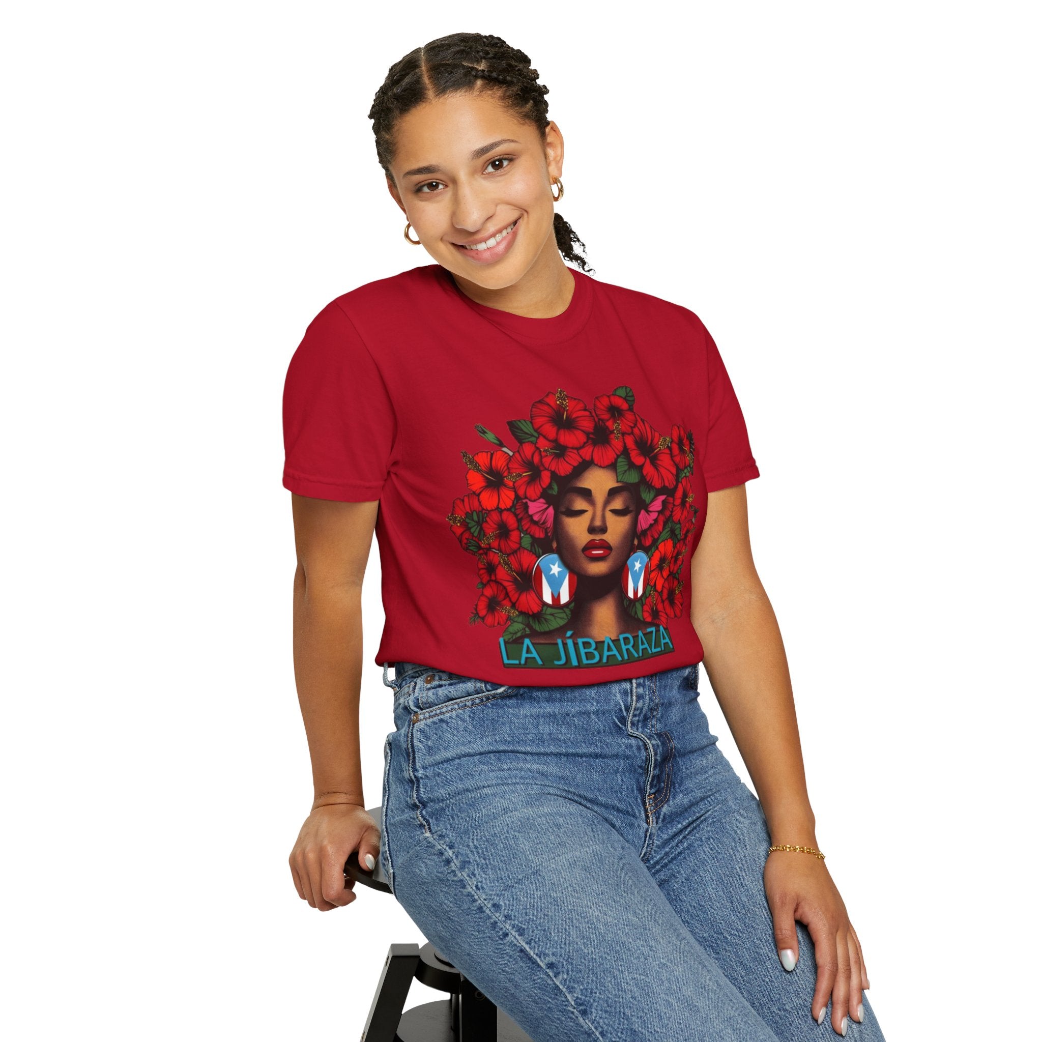Puerto Rico Navidades T-Shirt — "La Jíbaraza" Floral Puerto Rican Pride Tee