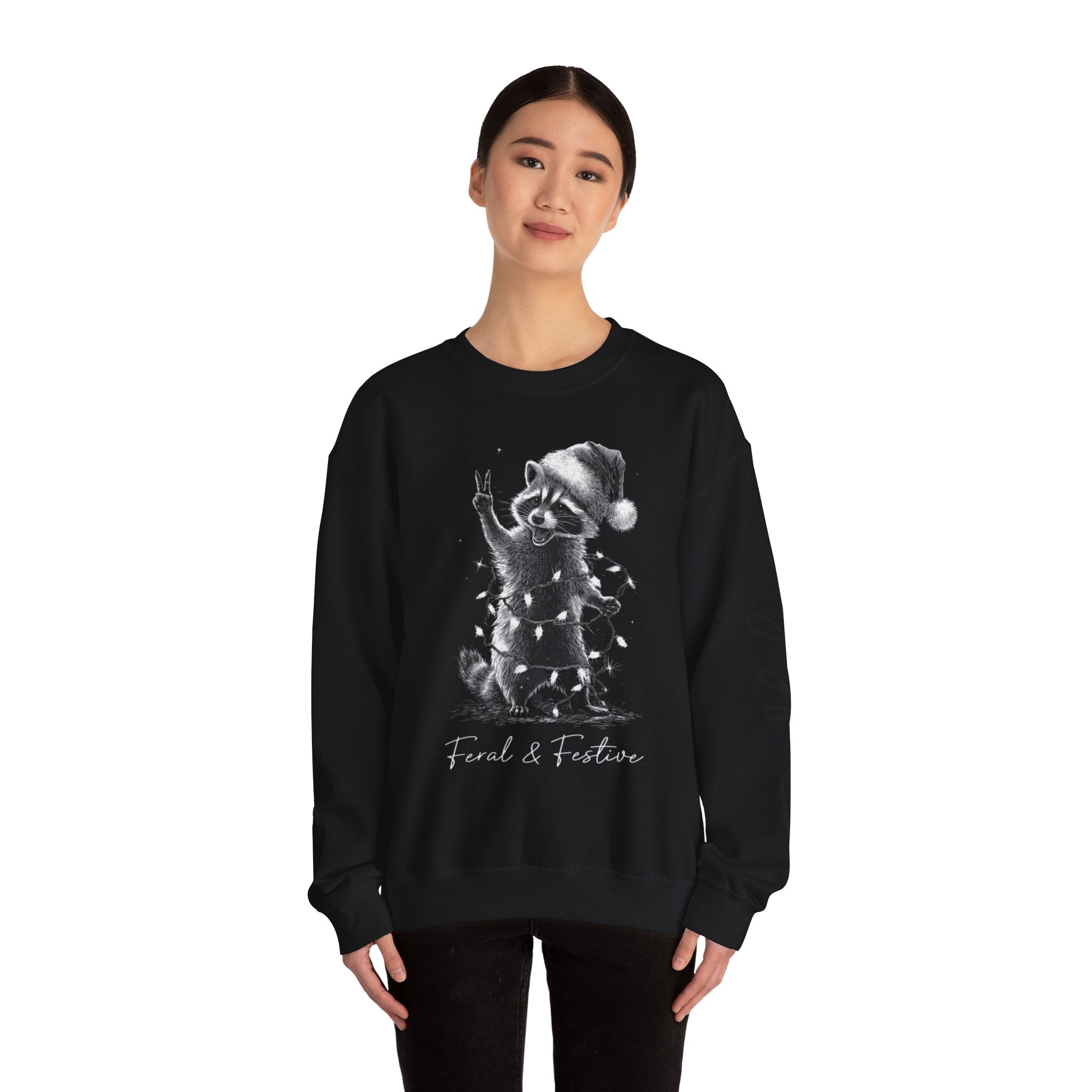 Holiday Raccoon Crewneck Sweatshirt Christmas Tshirts and sweaters,