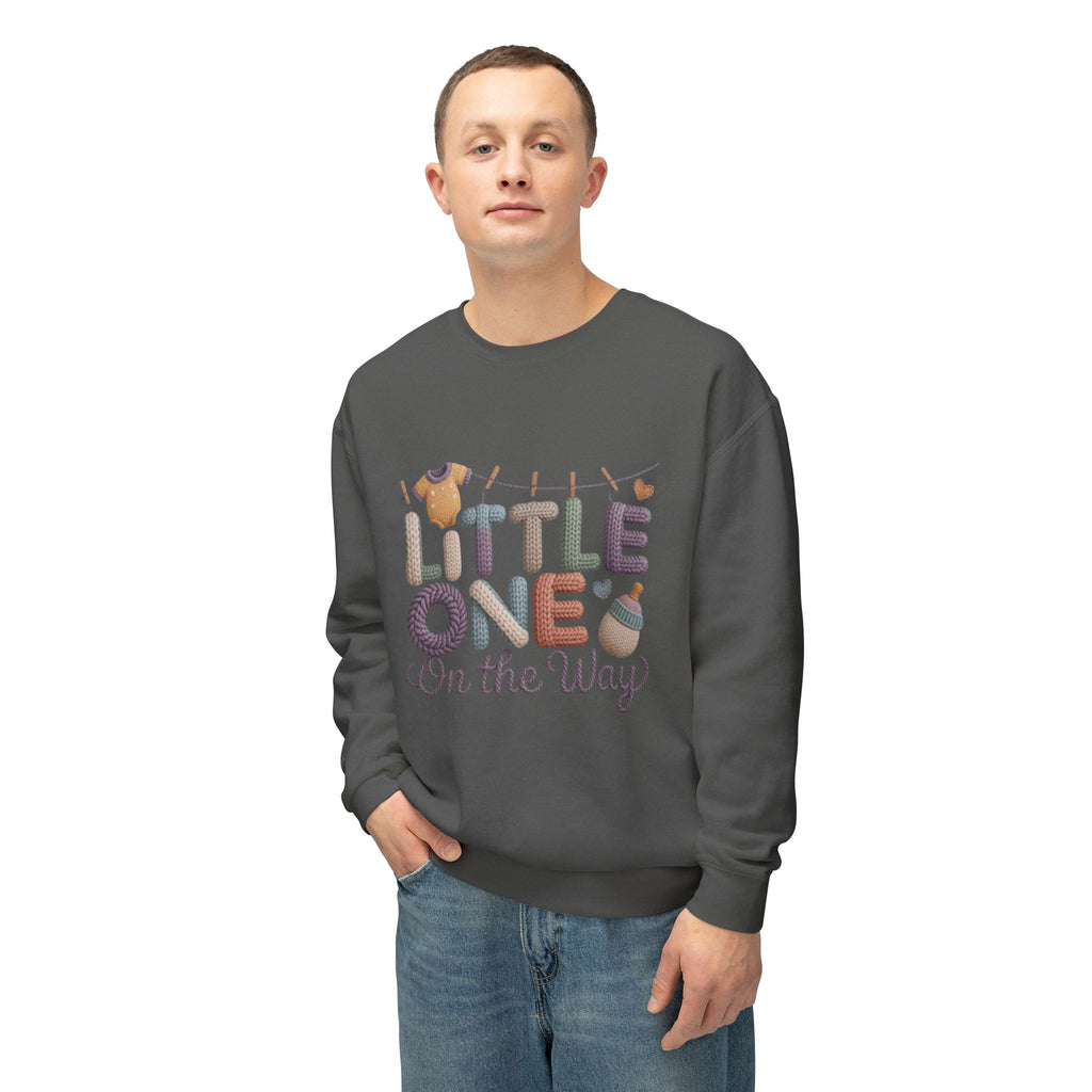 Little One On The Way Sweatshirt  Cute Baby Shower Announcement Crewneck