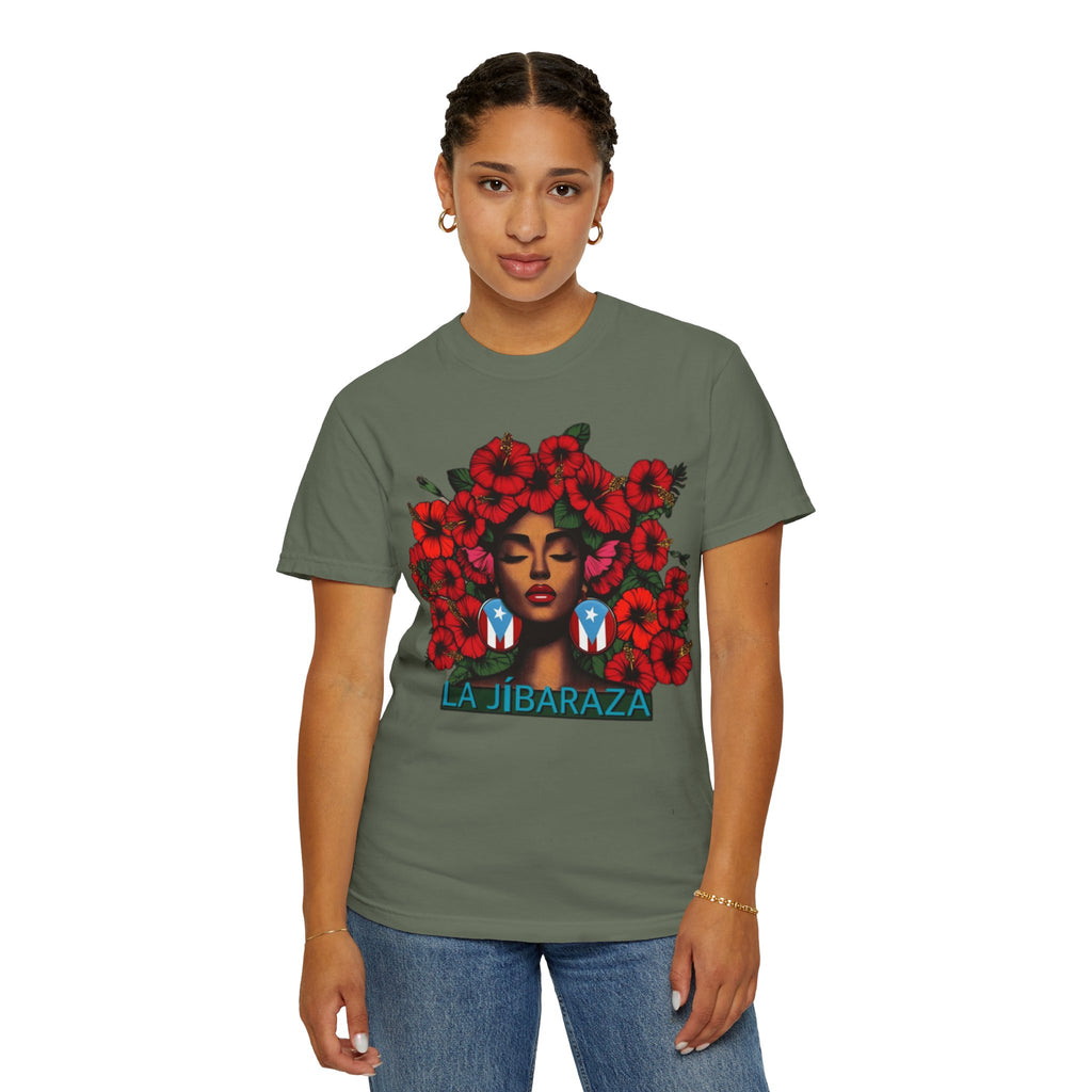 Puerto Rico Navidades T-Shirt — "La Jíbaraza" Floral Puerto Rican Pride Tee