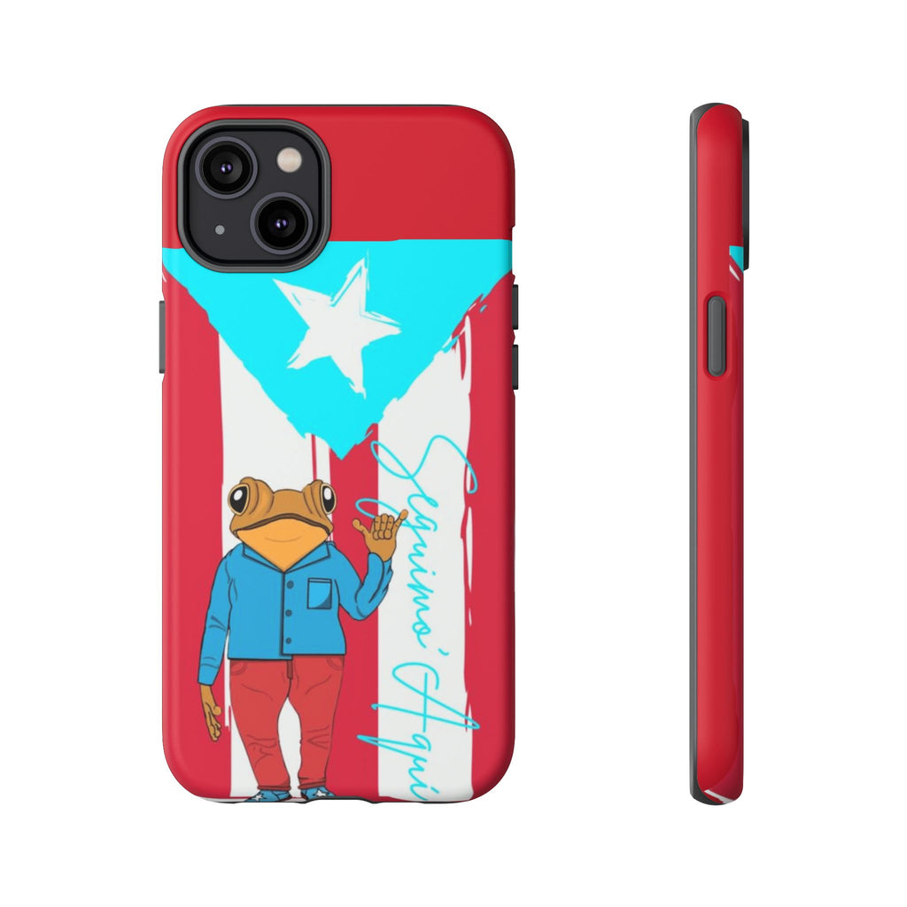 Puerto Rican Flag Frog Design ("Señorita Hops")Phone Case Isla del Encanto Phone Case – Puerto Rican Style