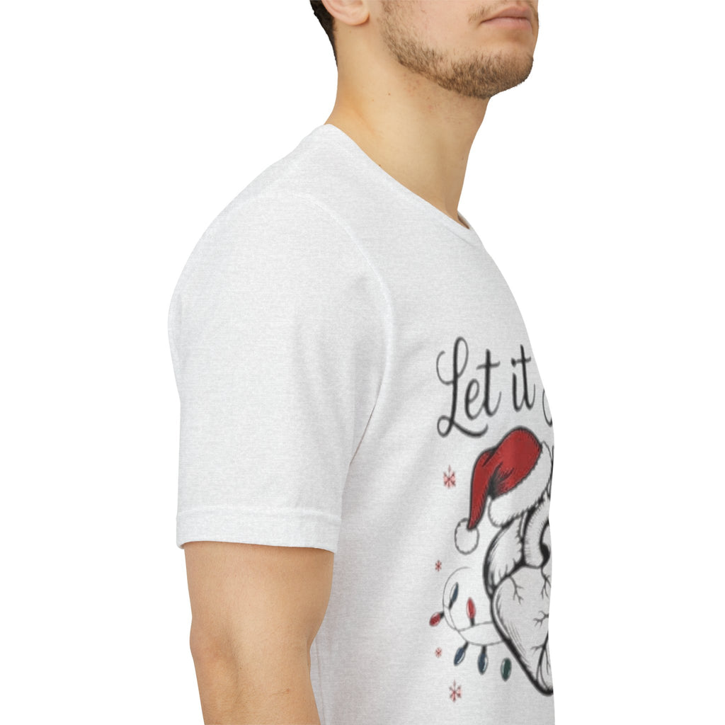 Let It Flow Heart Tee  Christmas Anatomical Heart Shirt