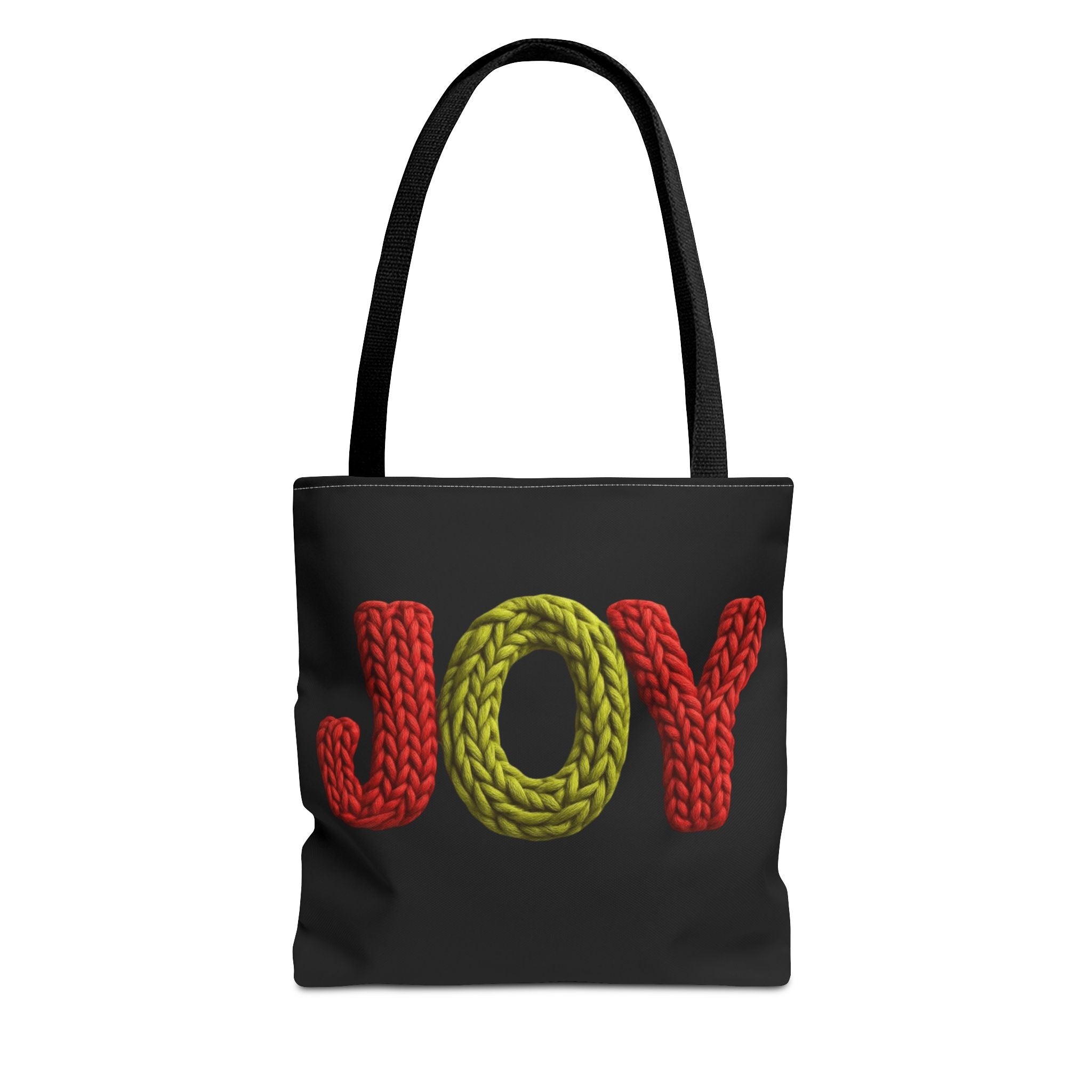 Christmas Tote Bag  Festive Holiday DesigJoy Knit Tote Bag  Colorful 'JOY' Yarn Design, Cozy Holiday Gift Tote