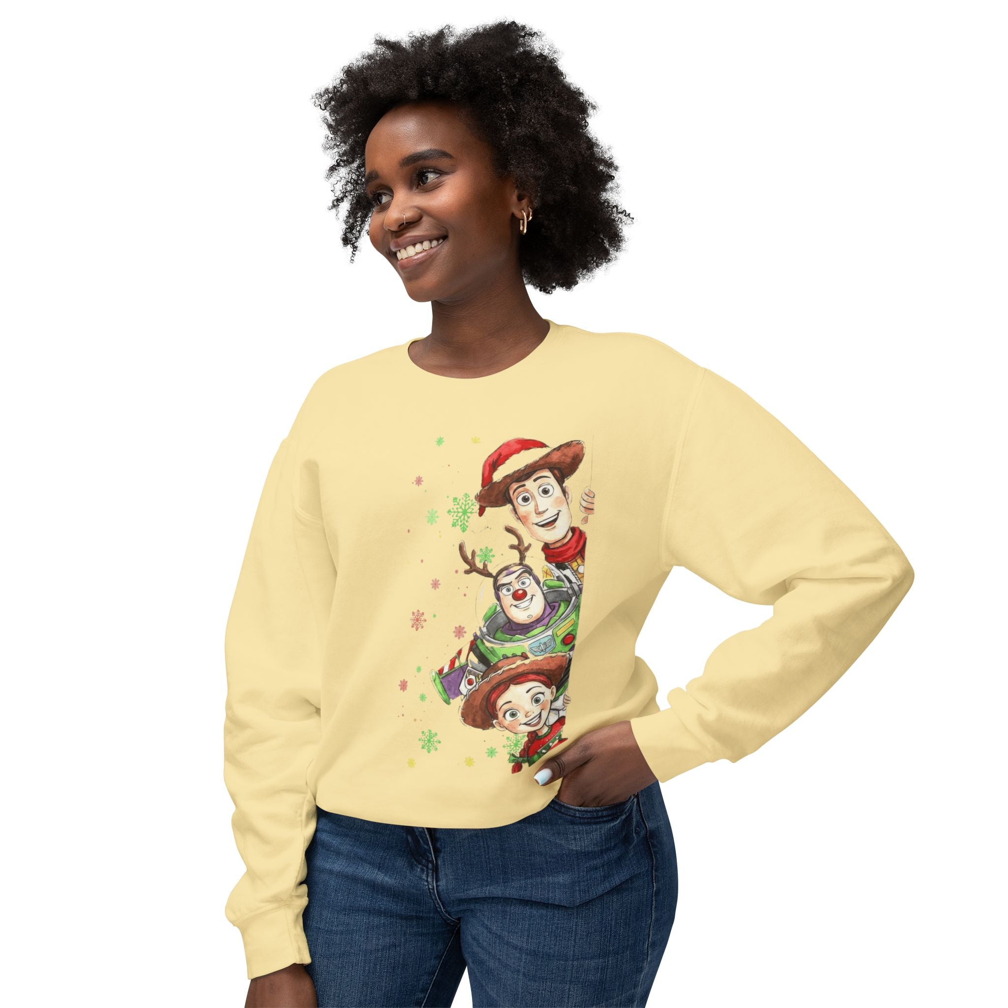 Christmas Toy Cowboy Crewneck Sweatshirt  Festive Woody & Friends Holiday Sweatshirt Cartoon Christmas T-shirts and Sweaters