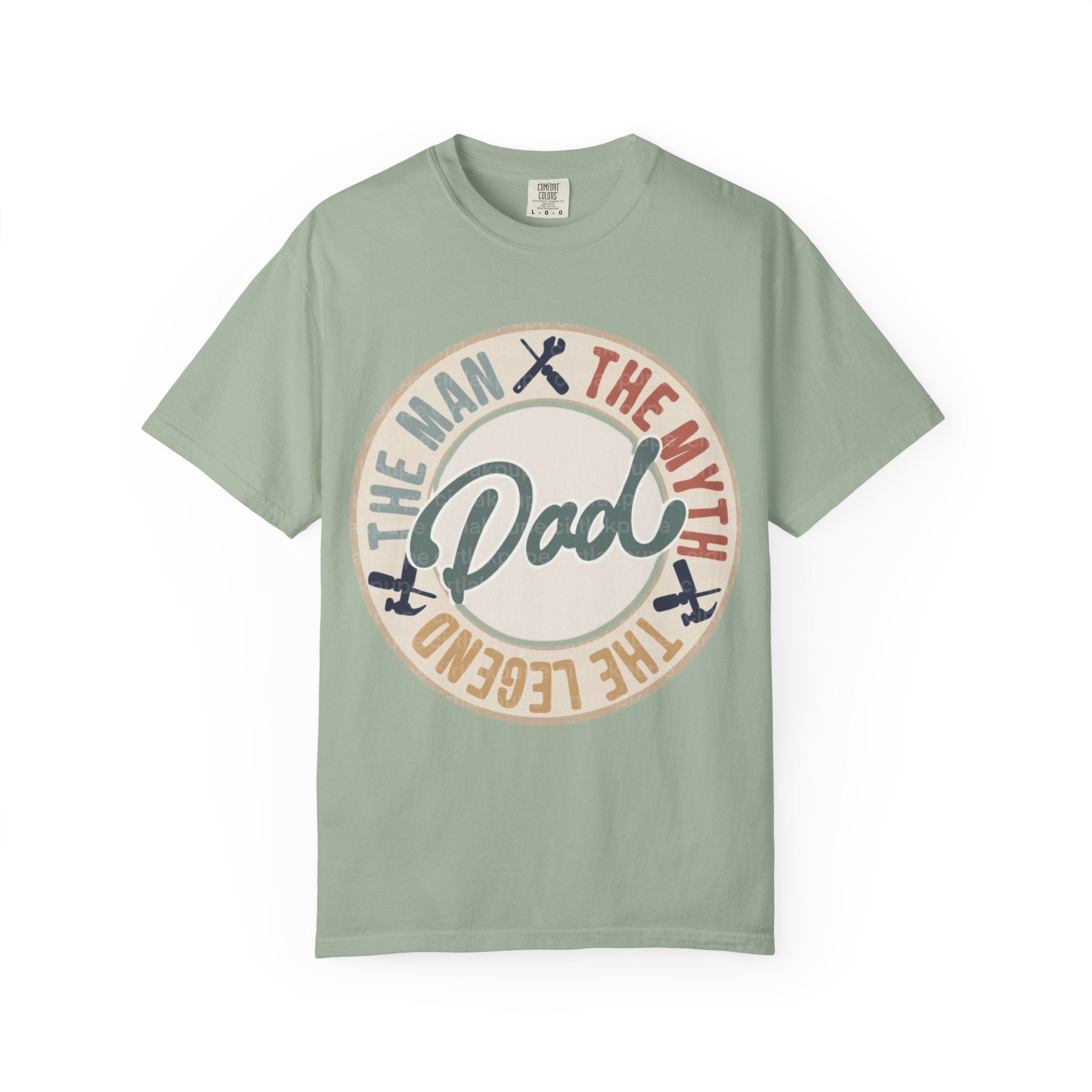 Dad Retro Badge T-Shirt — “Dad: The Man, The Myth, The Legend” Father’s Day Tee