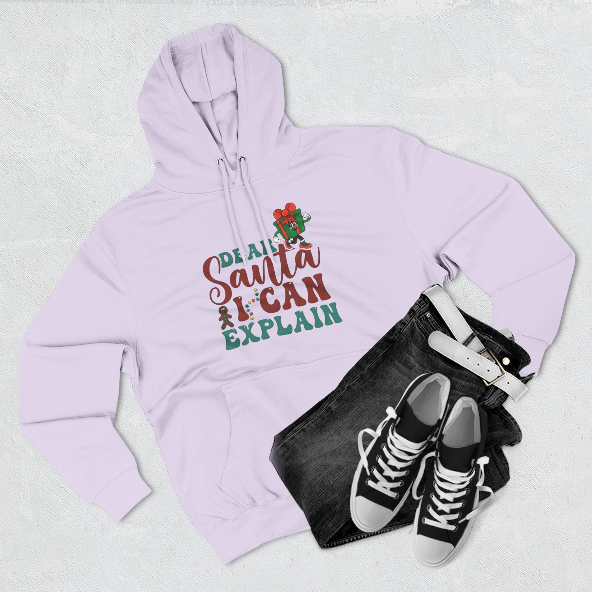 Christmas Hoodie “Dear Santa I Can Explain” Funny Holiday Pullover Christmas T-Shirts and Sweatshirts Collection