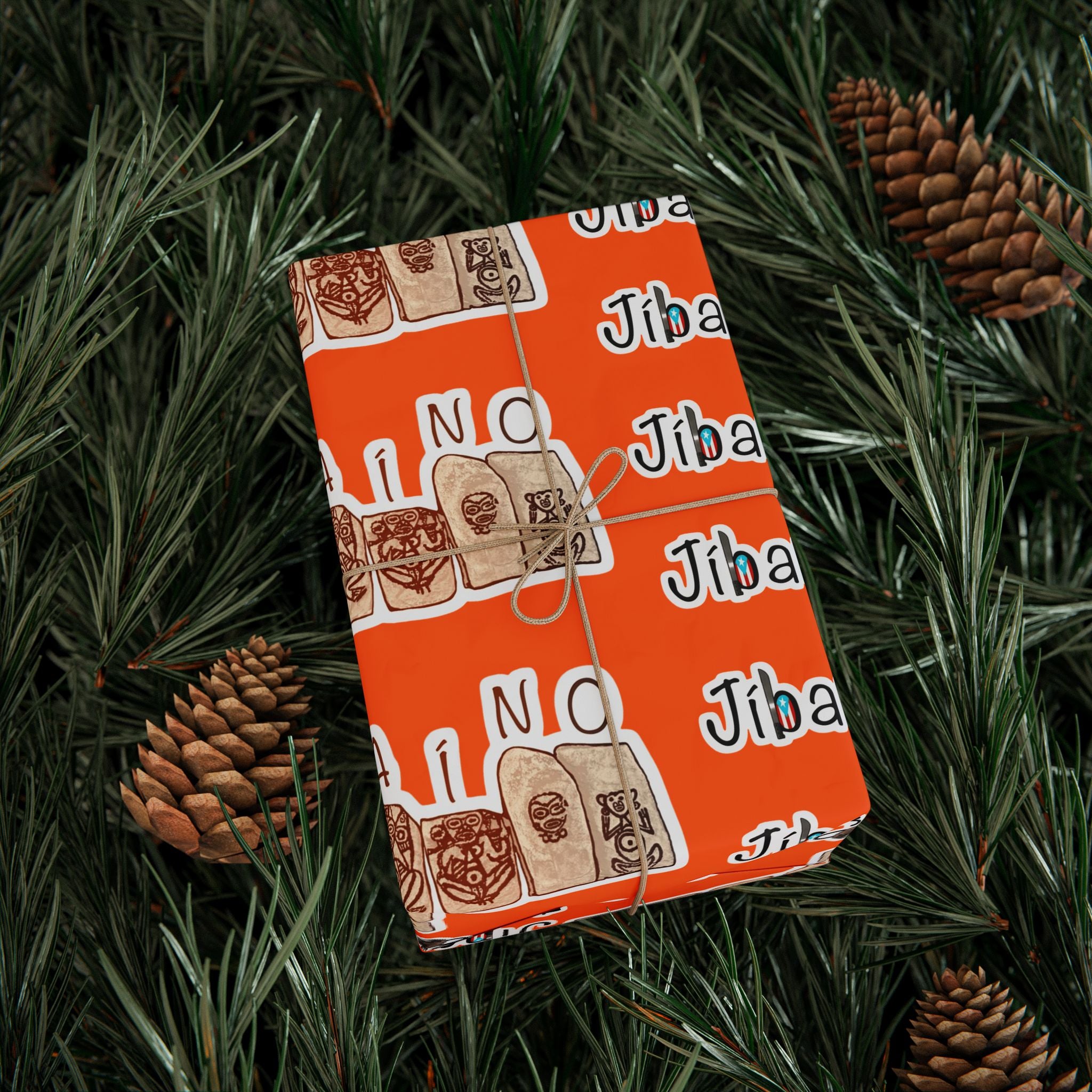 Puerto Rico  T aino Jibaro BoricuaWrapping Paper Cultural Gift Wrap | Boricua Heritage Design | Holiday & Celebration Gift Packaging