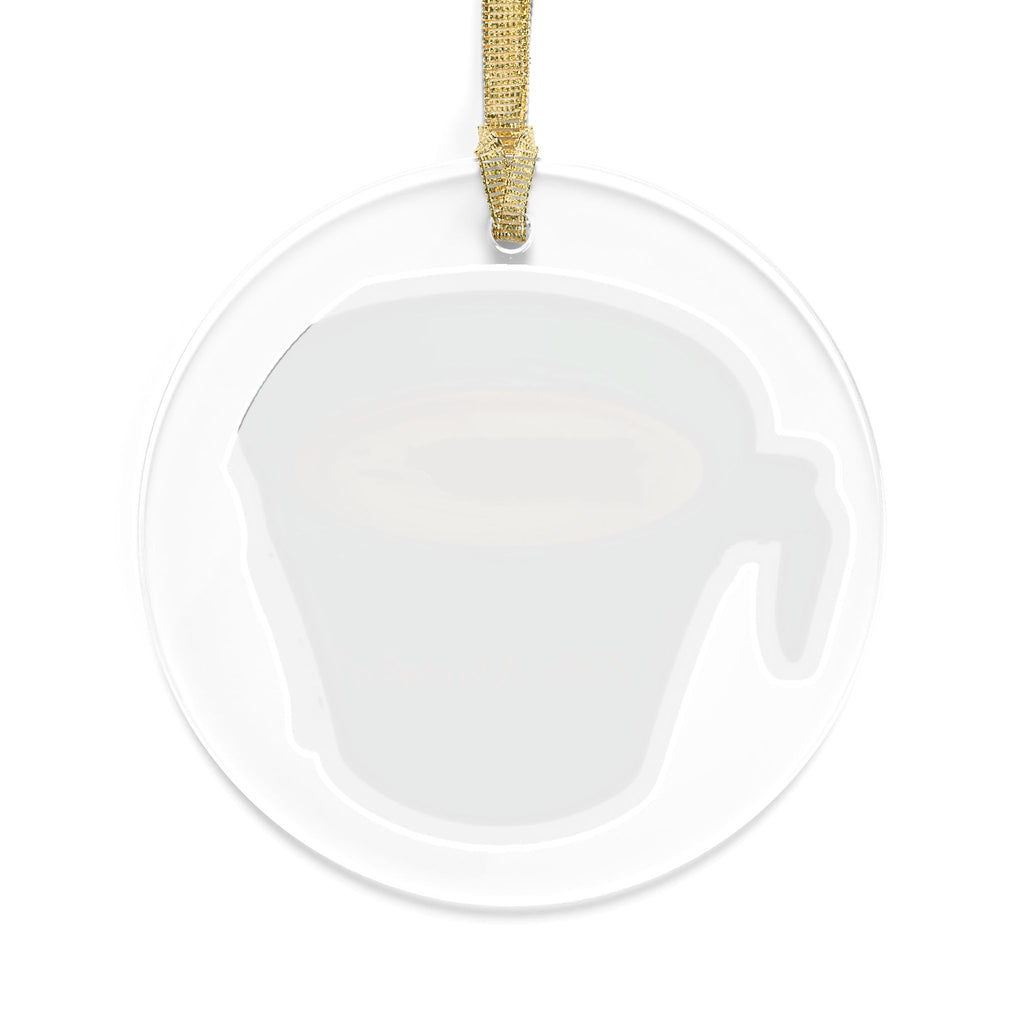 Puerto Rico Café Cup Acrylic Ornament  Merry & Bright Christmas Tree Decoration