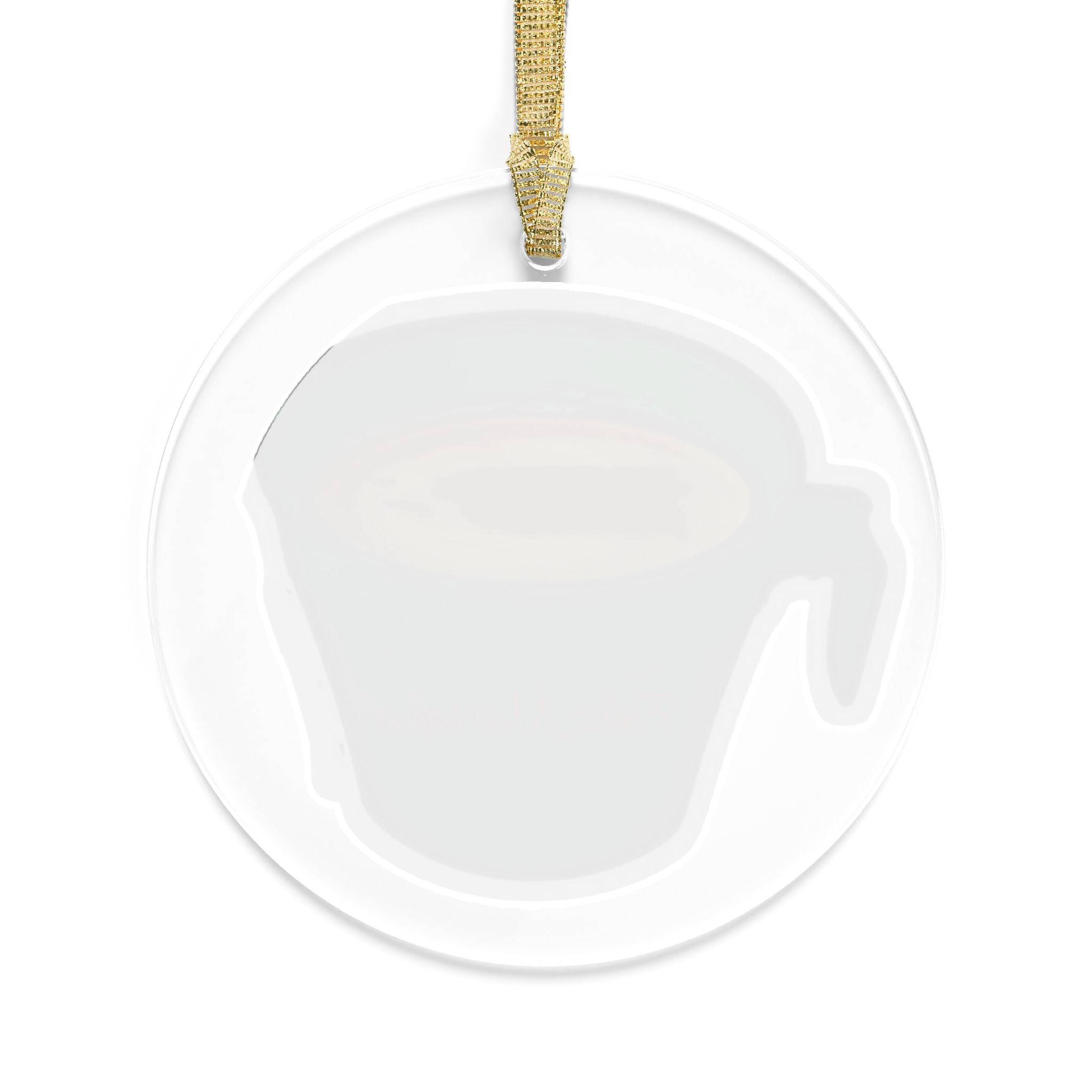 Puerto Rico Café Cup Acrylic Ornament  Merry & Bright Christmas Tree Decoration
