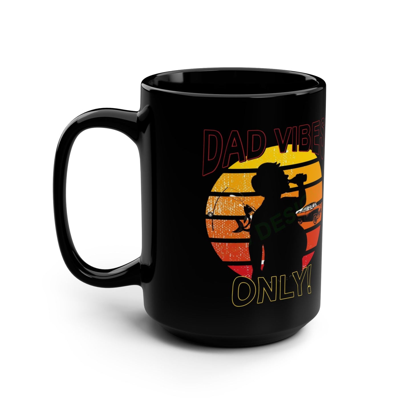 Retro Dad Vibes Only Mug Fun Gift for Dads Cool Coffee Mug Perfect for Father's Day