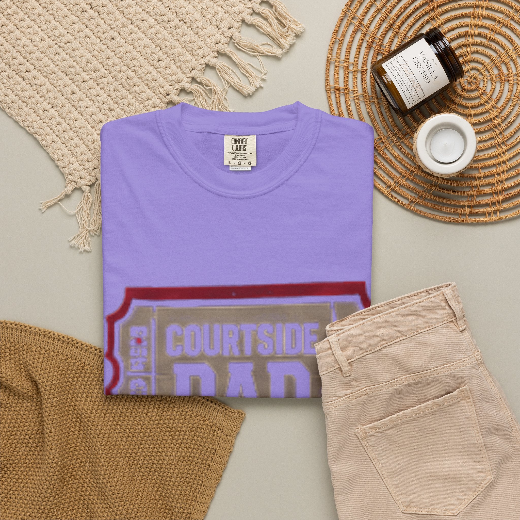 Courtside Dad T-Shirt — Vintage Ticket-Style Basketball Dad Tee