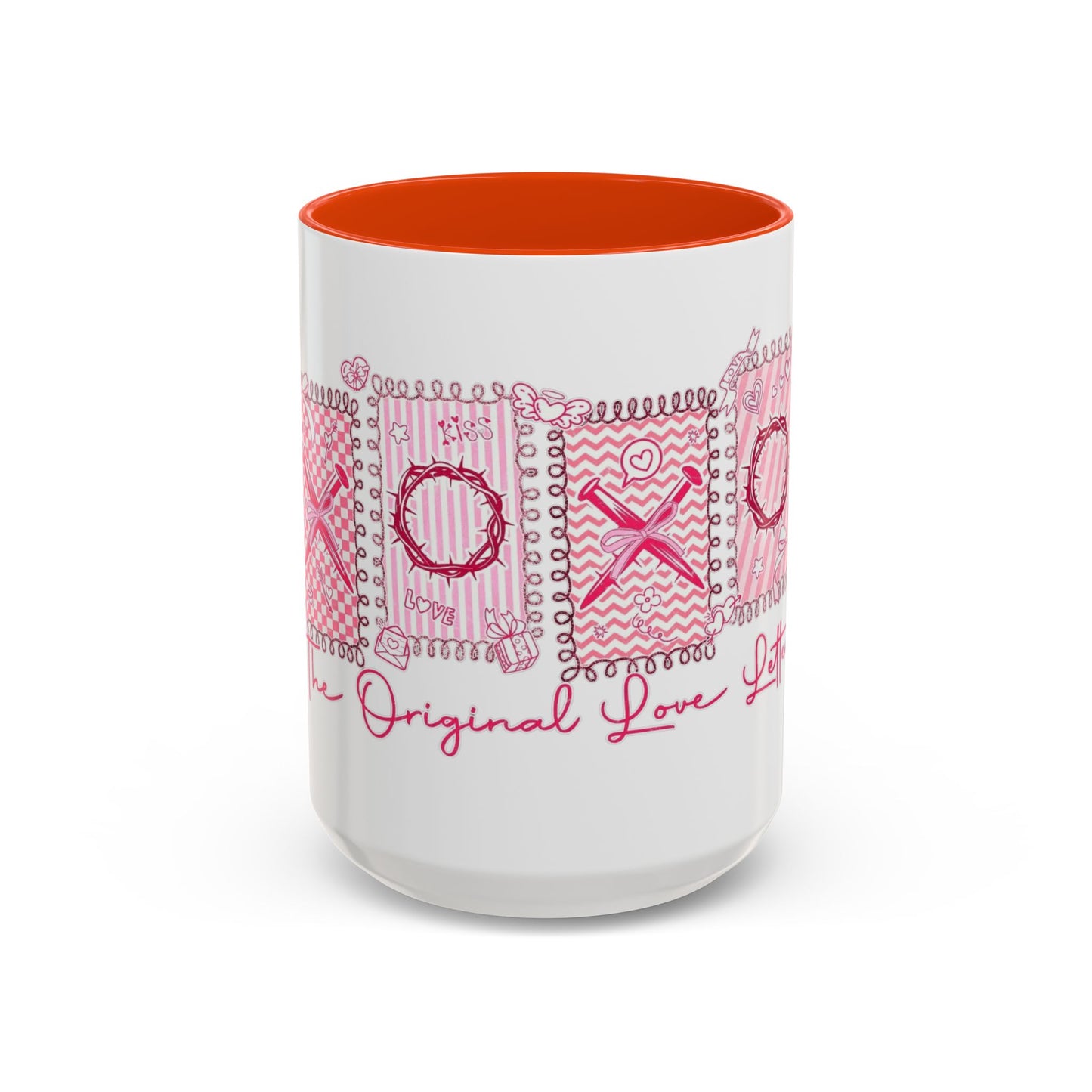 Love Letters XOXO Ceramic Mug — Colorful 11oz & 15oz Coffee Cup
