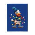 Donald Duck Holiday Plush Blanket  Festive Christmas Lights Velveteen Throw