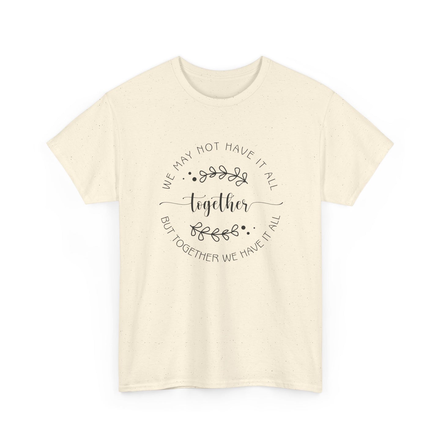 Together Floral Circle Tee  "Together" Inspirational Family Unity Shirt