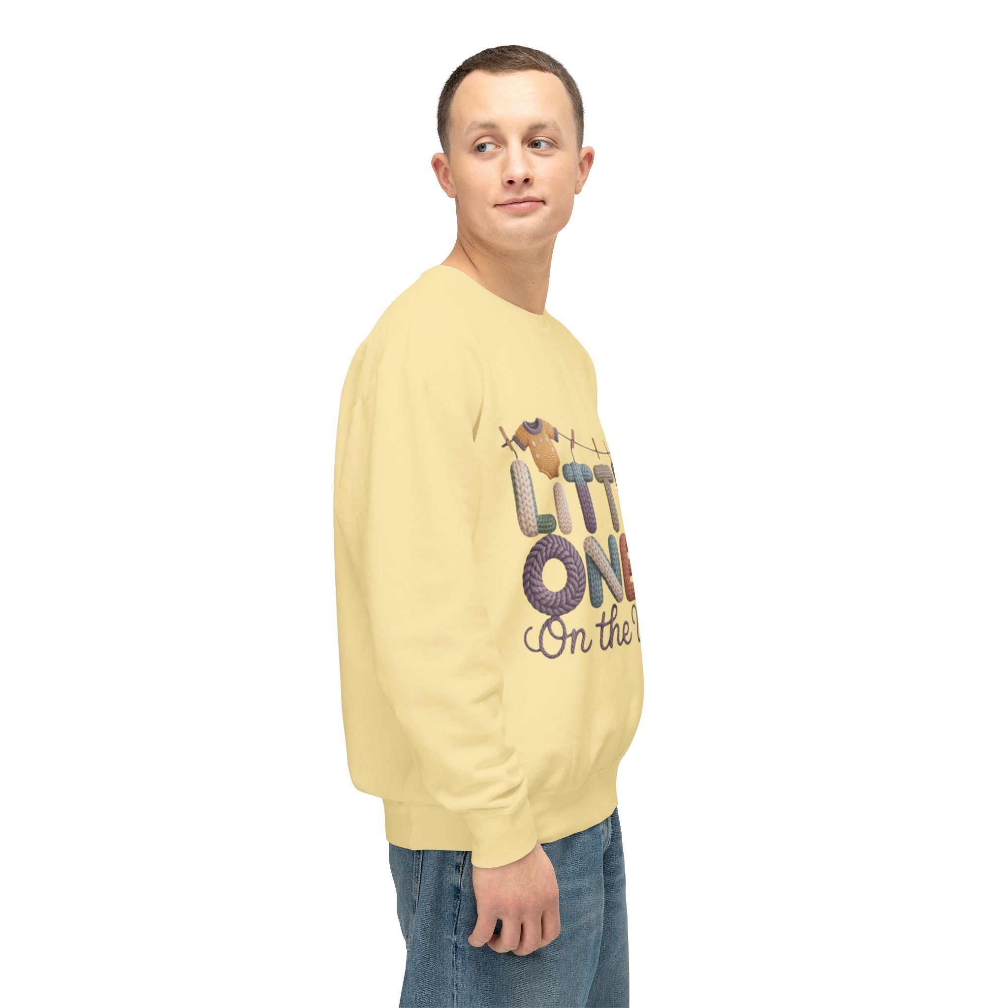 Little One On The Way Sweatshirt  Cute Baby Shower Announcement Crewneck